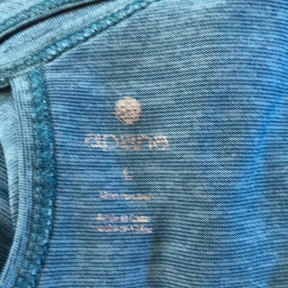 apana exercise long sleeve top, large, teal color - Picture 3 of 5